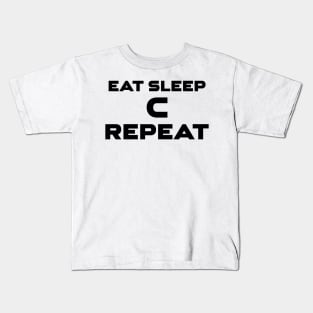Eat Sleep C Repeat Programming Kids T-Shirt